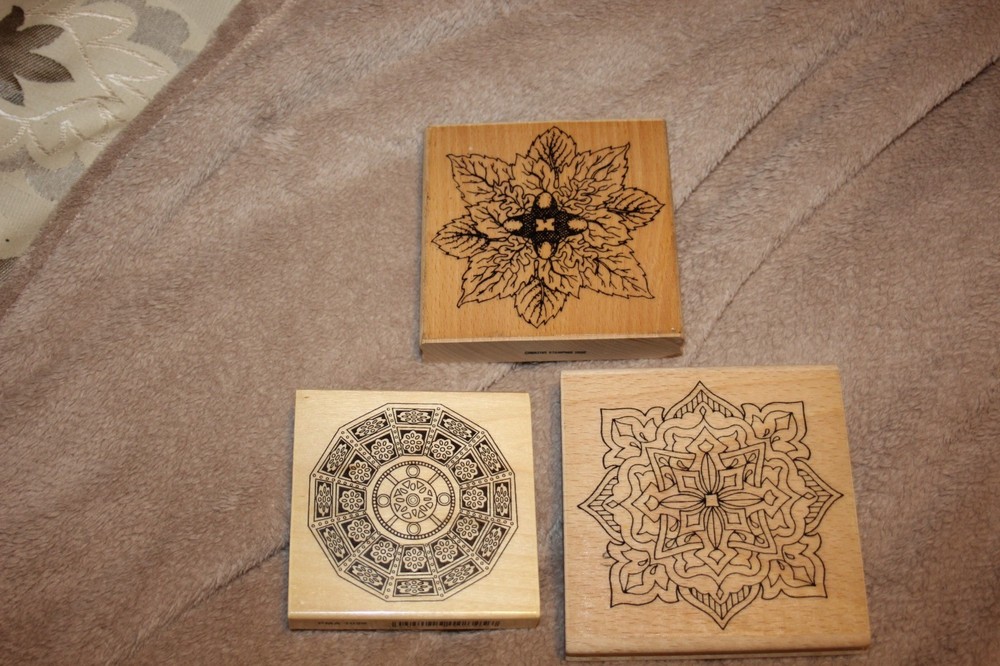 3 large mandala like printing shapes