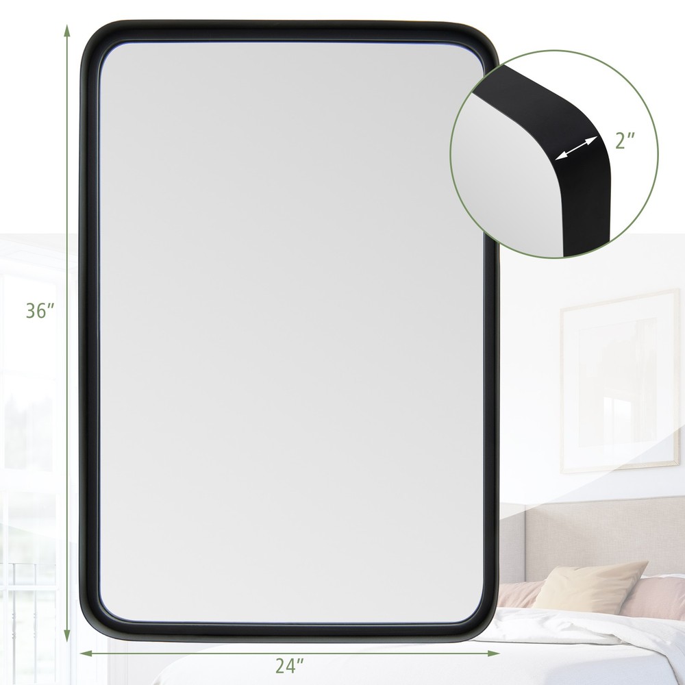 36"X24" Rectangular Vanity Mirror Bathroom Mirror Bedroom Vertical Horizontal