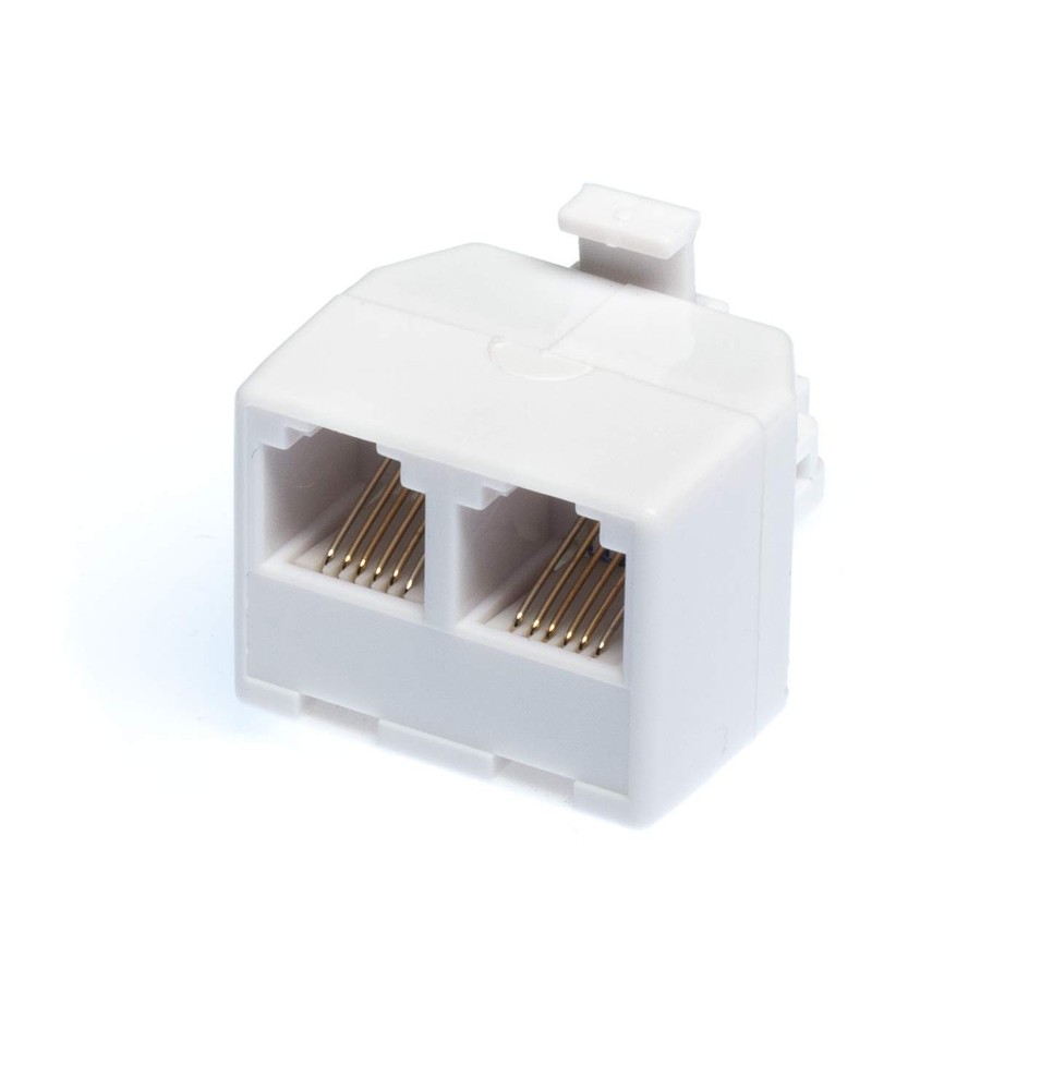 2 Pack Duplex Telephone Splitter RJ11 Adapter - Connect Two Devices Easily