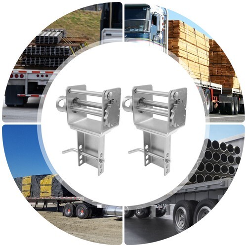 2-Pack Heavy-Duty Trailer Stake Pocket Winch for Secure Cargo Transport