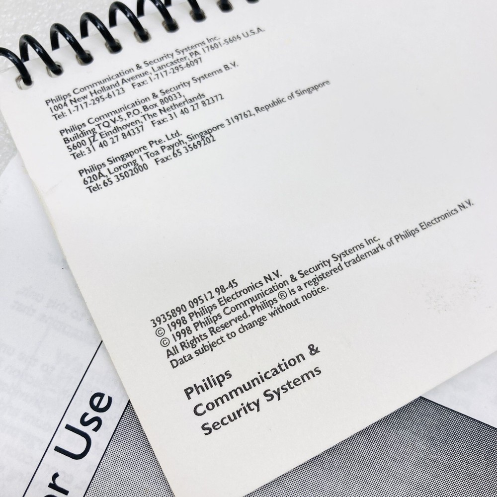 Philips LTC2600 Video Multiplexer Instruction Manual & Quick Reference Guide