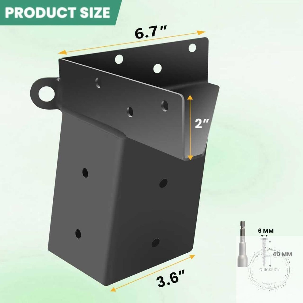 Deer Stand Brackets 4"x 4", Elevator Brackets 4Pcs, Deer Blind Bracket, for Outd