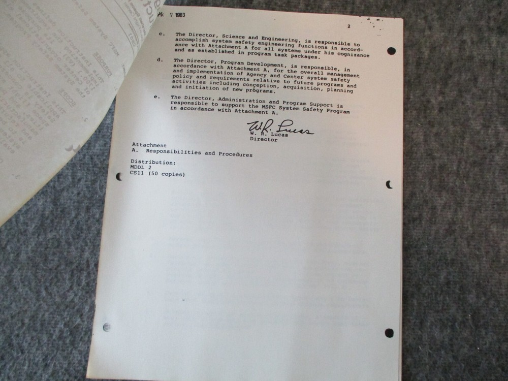 NASA MSFC JSC SPACE SHUTTLE SAFETY REPORTS/MANUALS/TECHNICAL&OFFICE MEMOS SET-10