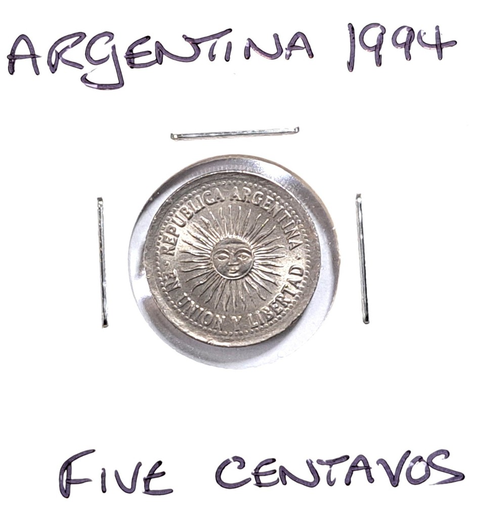 @@@ A SUPERB 1994 ARGENTINA FIVE CENTAVOS ,,@@@
