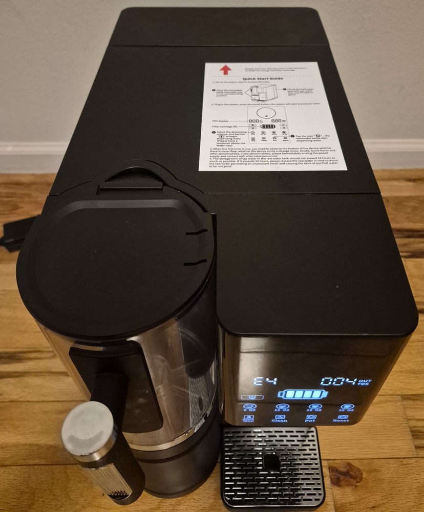 Y9S Hot & Cold Water Dispenser, 1500mL Removable Kettle, Black, Countertop