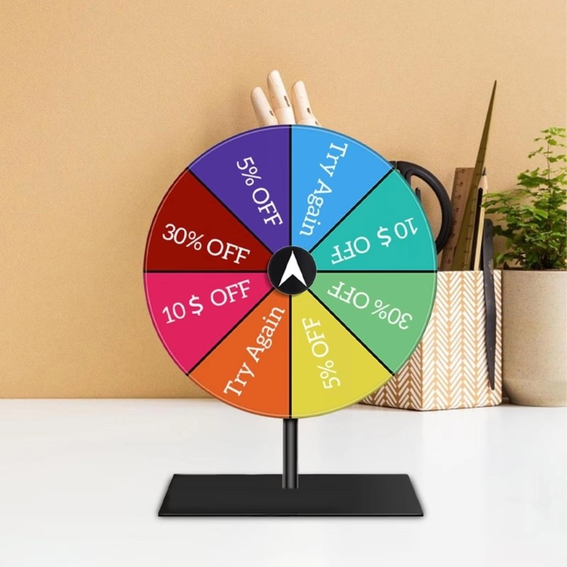 Practical Desktop Fortune Wheel Accessory for Shows and Gatherings Daily Use