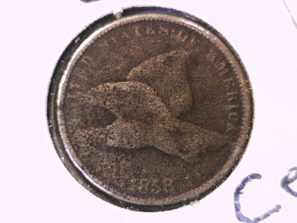 1858 Flying Eagle Cent Genuine Raw Ungraded 00763
