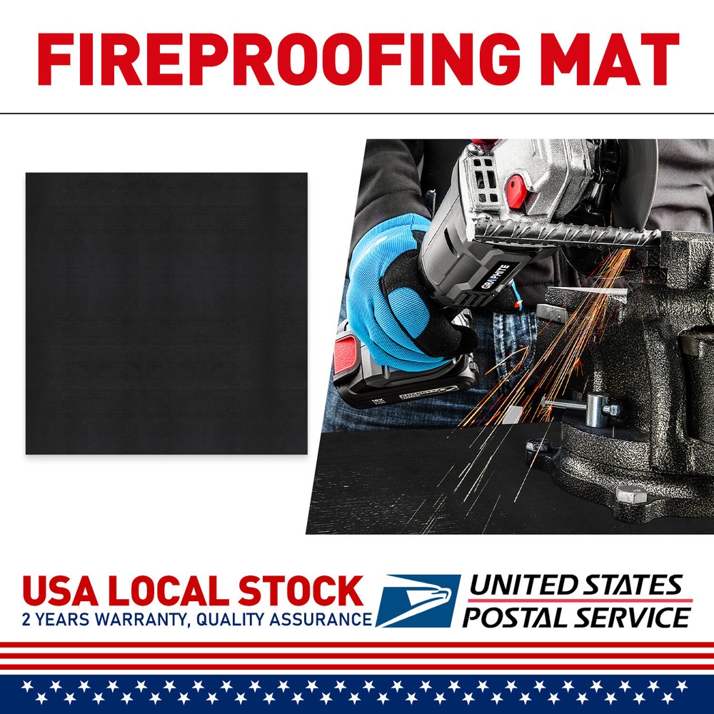 Fire Resistant Fireplace  Rug Rectangular  Pad Fireproof Rugs US