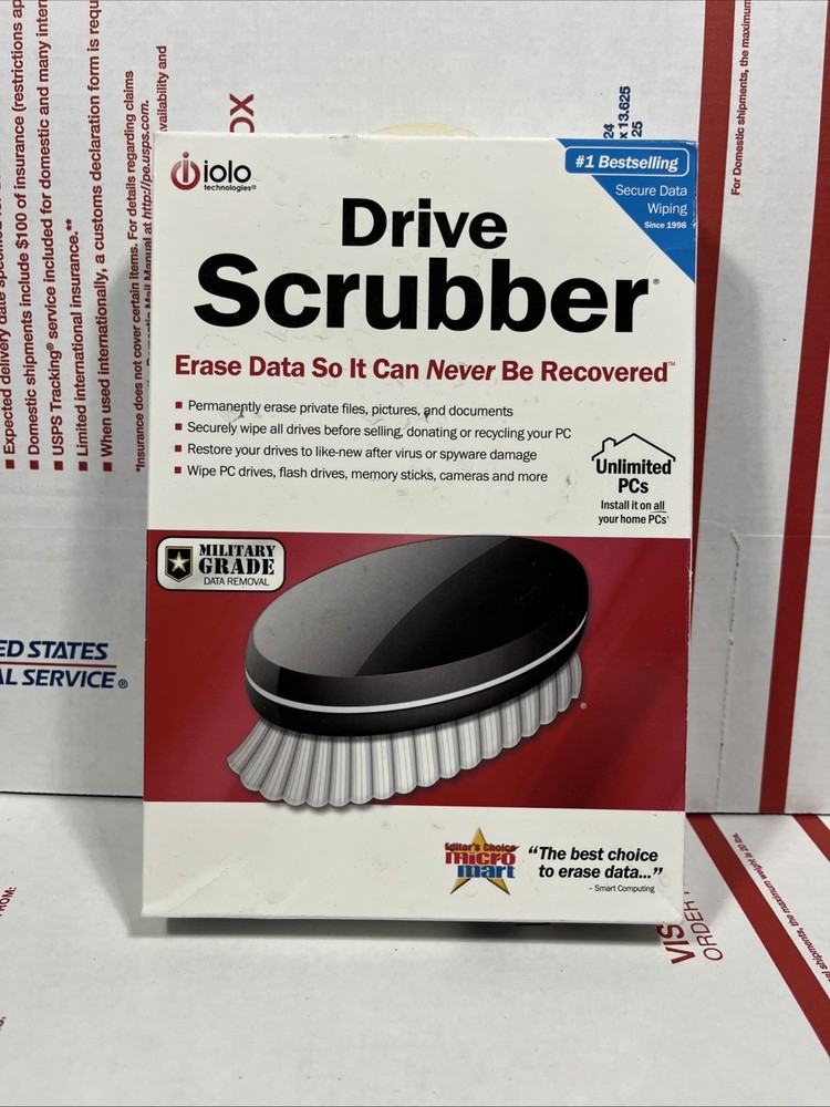 iolo Drive Scrubber MILITARY GRADE Data Remove Sensitive Info Unlimited PC