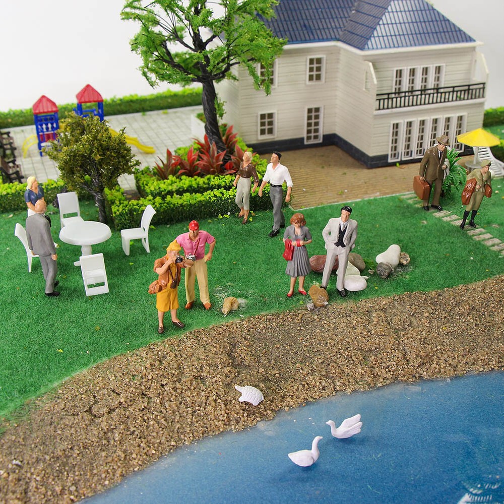 20pcs Different Model Trains O Scale Painted Figures 1:43 Scale Standing People