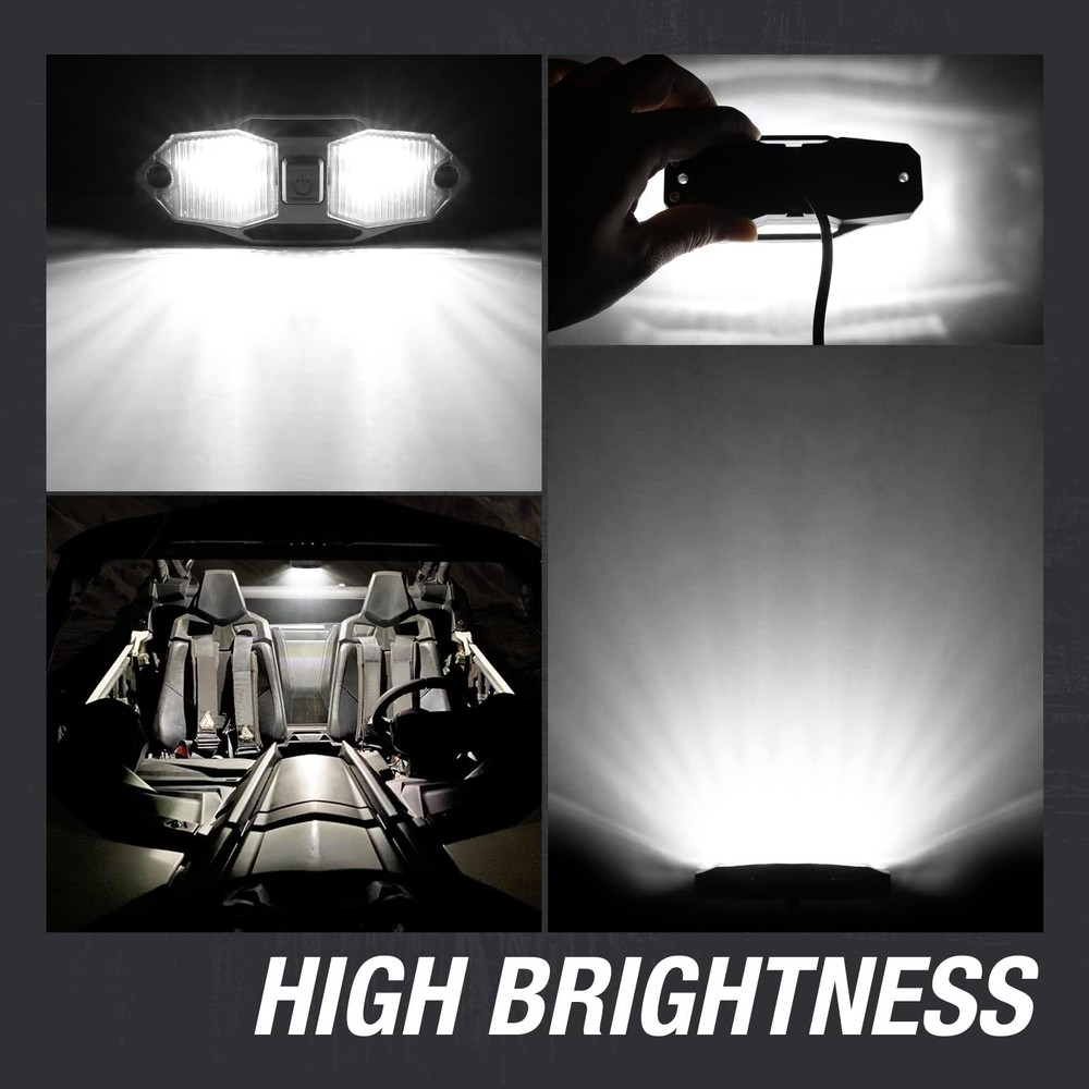 Universal 12V LED Dome Light for UTV Roll Bar, Interior & Map Lighting
