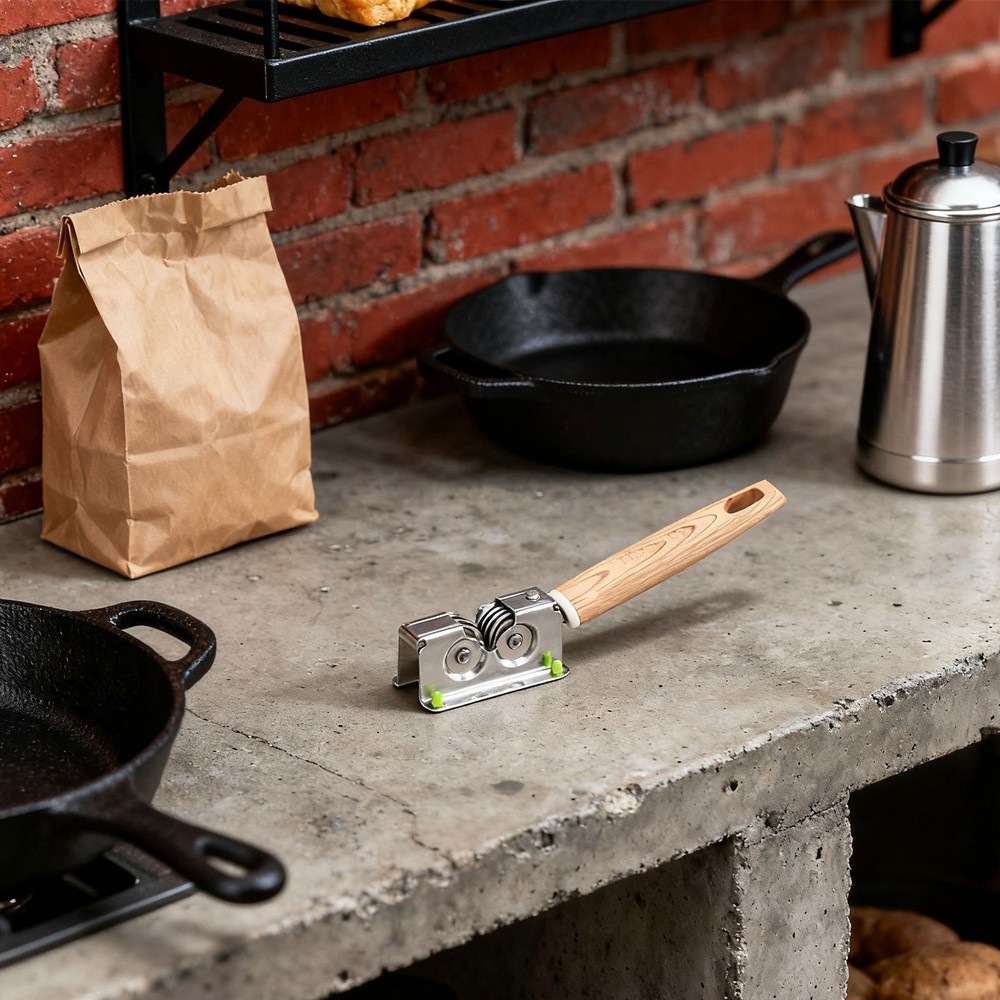 Handheld Blade Sharpening Solution Rotating Steel Wheel and Convenient