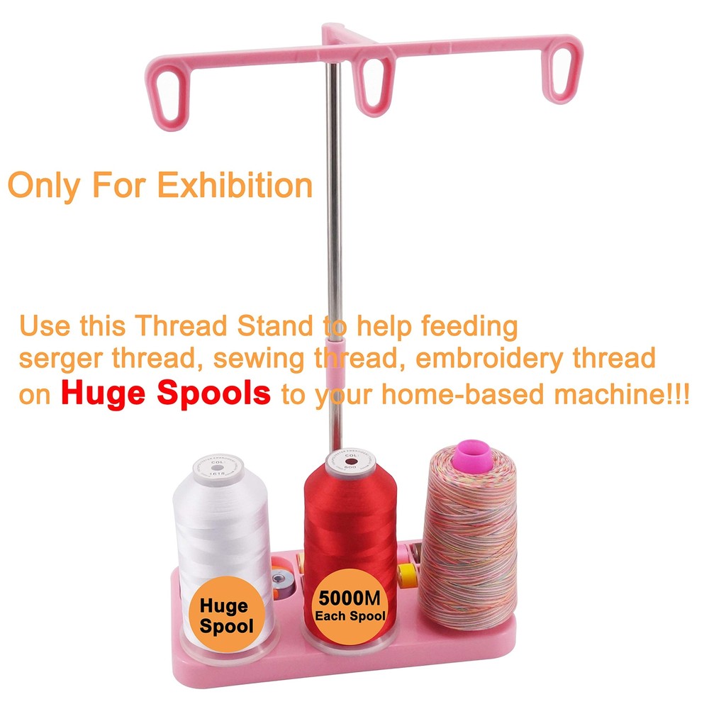 3 Spools Thread Holder Stand for Domestic (Home-Based) Embroidery Sewing Machine