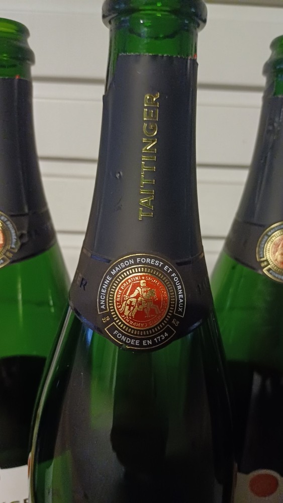 6 xTaittinger Champagne Empty Bottles 75cl