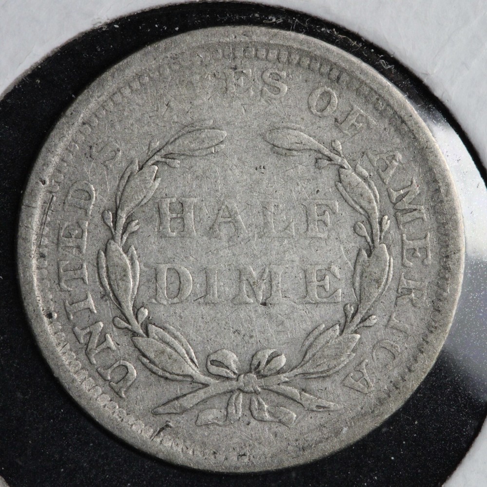1856 Seated Liberty Silver Half Dime XF E338 UNE