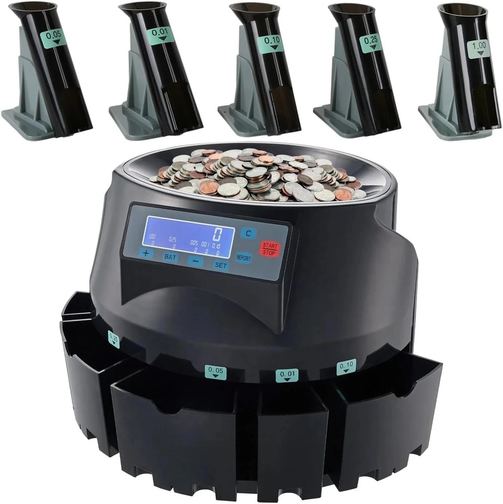 T9600A Professional USD Coin Counter, Sorter, Coin Counting Machine, Automatical