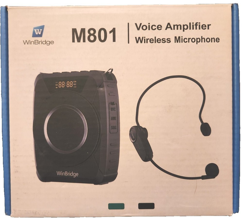 WinBridge 20W Bluetooth Voice Amplifier Wireless Microphone Speaker System M801