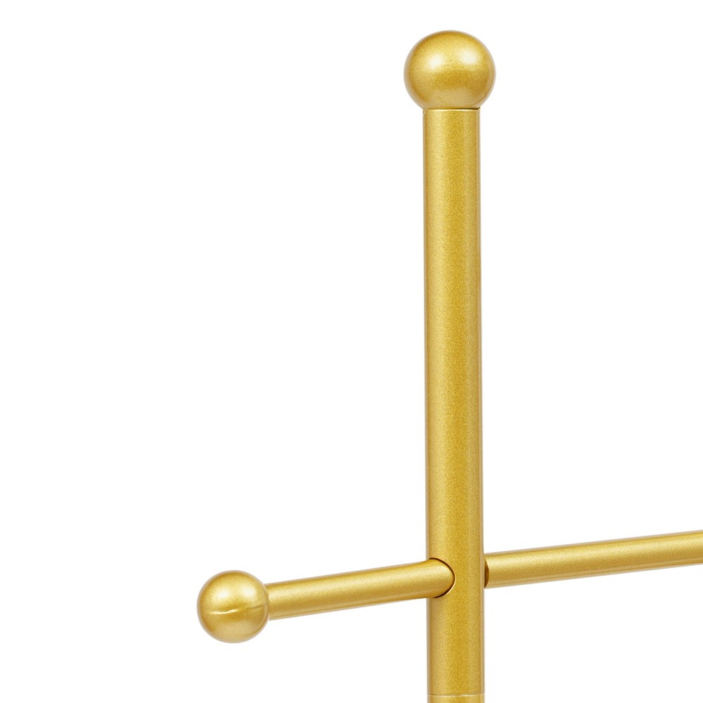 Clothes Rack, Freestanding Coat Tree With Multiple Hooks, Metal Garment Rack