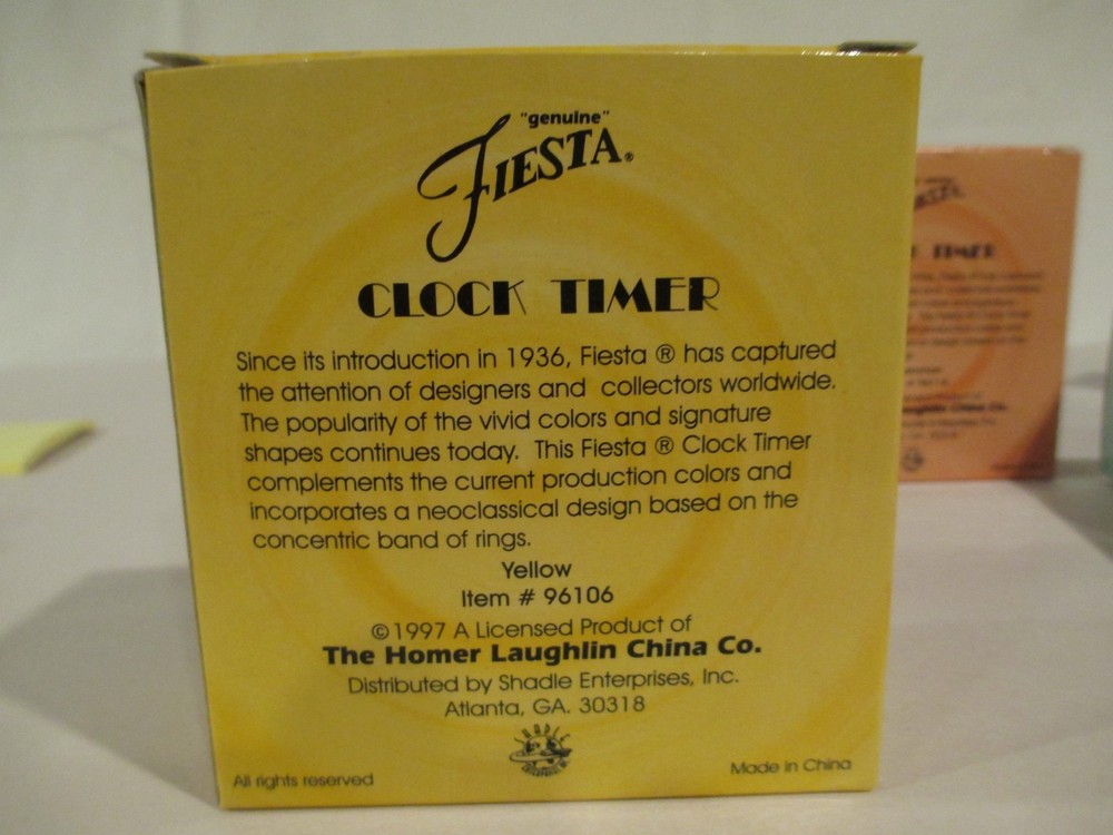 Yellow Fiesta Clock Timer
