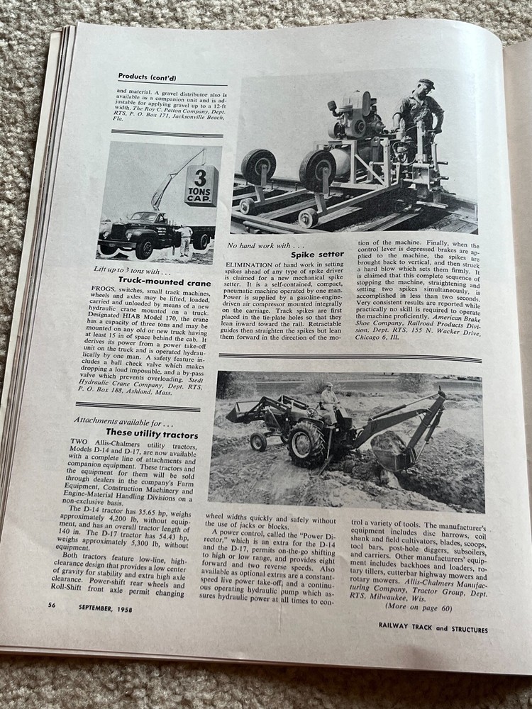 Railway Track and Structures - September 1958