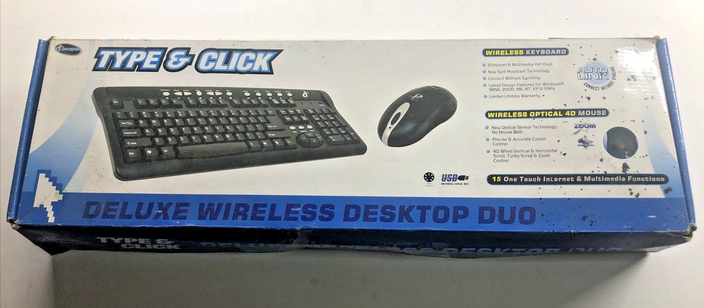 I-Concepts Deluxe Wireless Desktop Duo Keyboard & Mouse.