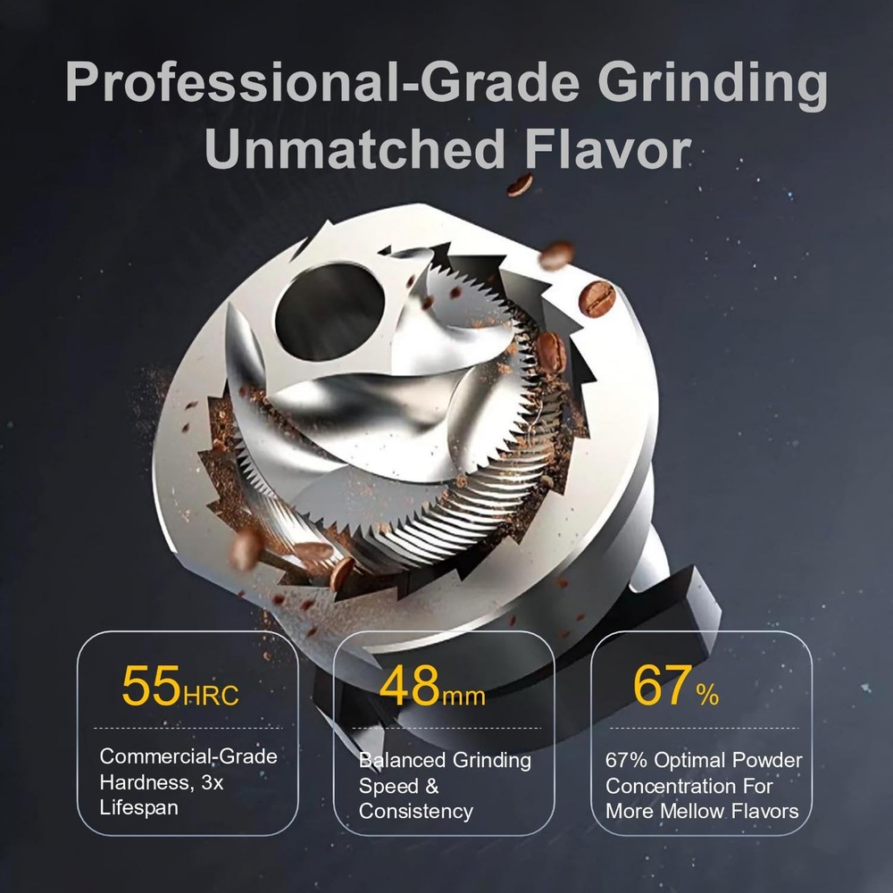Coffee Grinder, Gen 4, Single Dose Burr Coffee Grinders with Magnetic Dosing ...