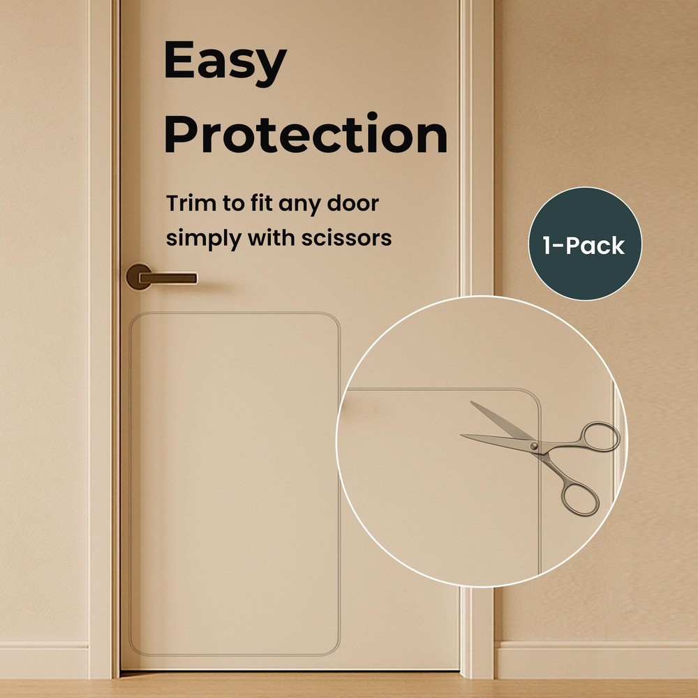 Dog Scratch Door Protector 16 x 30'' Thick PVC Shield - Easy Install