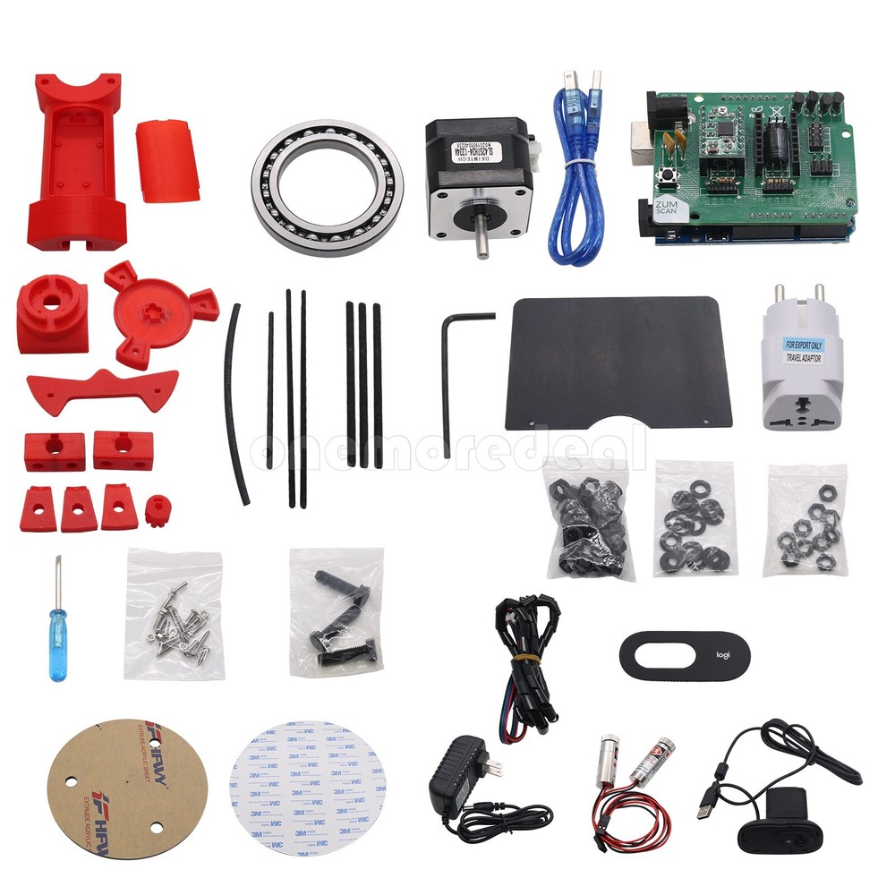 Open Source 3D DIY Laser Scanner Plate Kit w/Adapter Object For Ciclop Printer