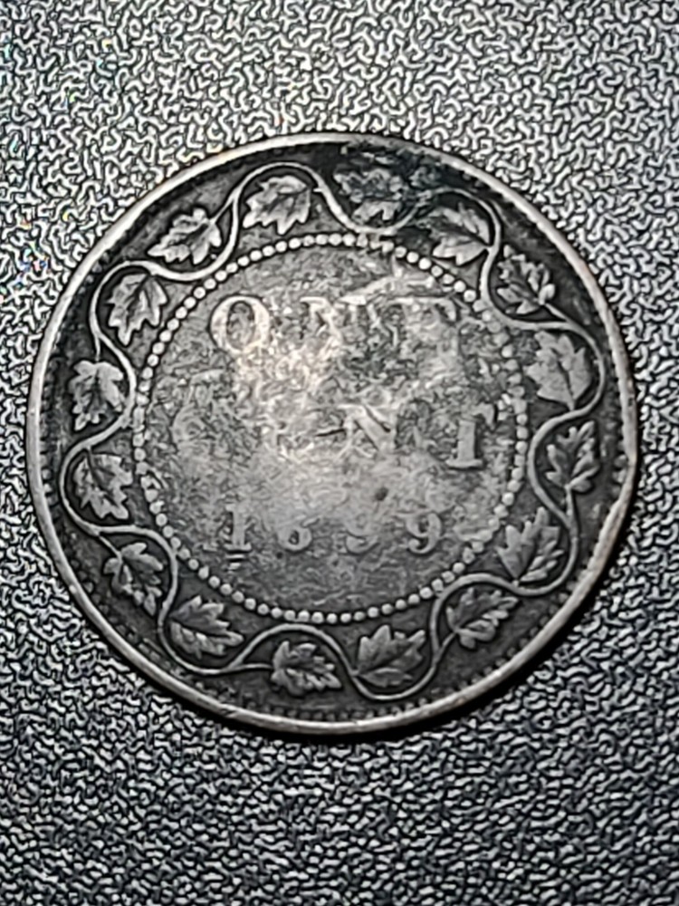 1899 Canada One Cent (bent) CLGDR