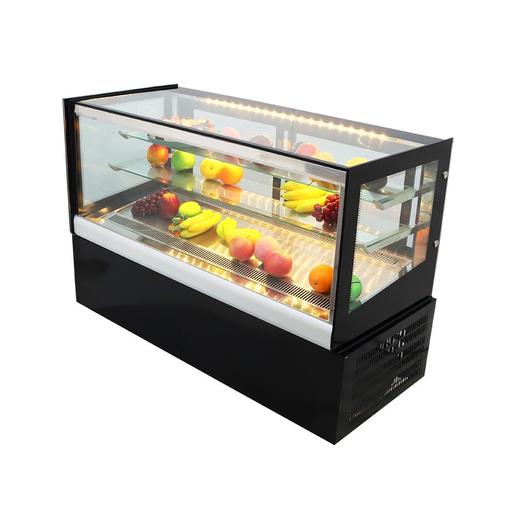 47" Desktop Refrigerated Display Cooler Cabinet Bakery Showcase Back Open 220V