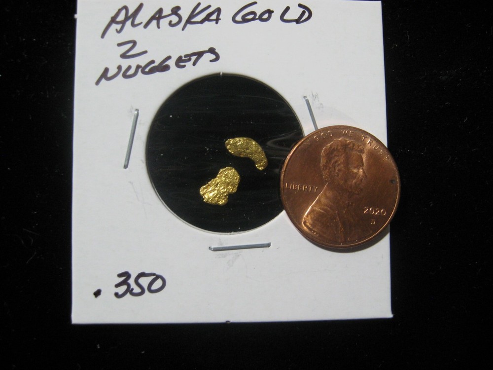 ALASKA GOLD .350 GRAM  2 NUGGETS