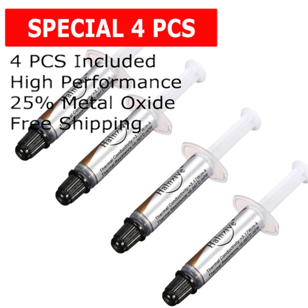 4X High Performance Gold Thermal Grease CPU Heatsink Compound Paste Syringe