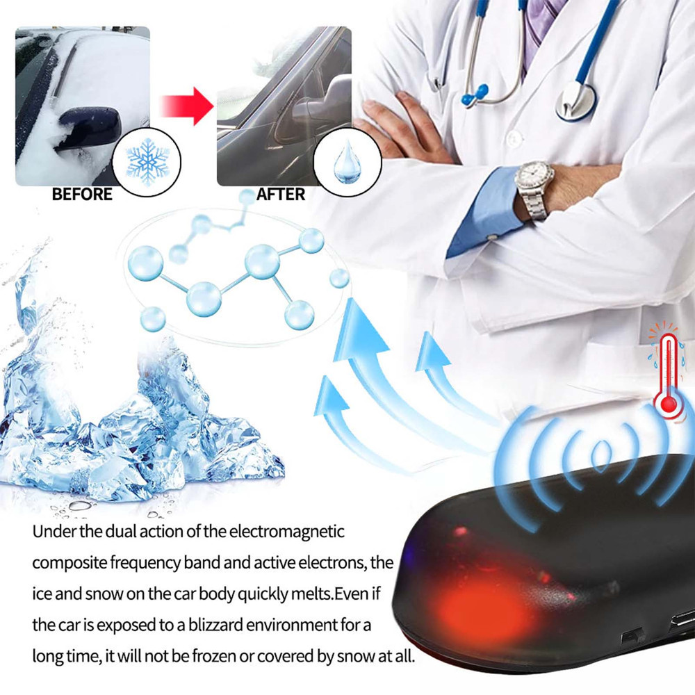 Portable Mini Ice Scraper for Quick Car Window De-Icing & Snow Melting USA