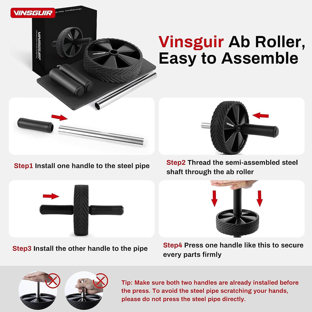Ab Roller Wheel - Ab Workout Equipment for Abdominal & Core Strength Training