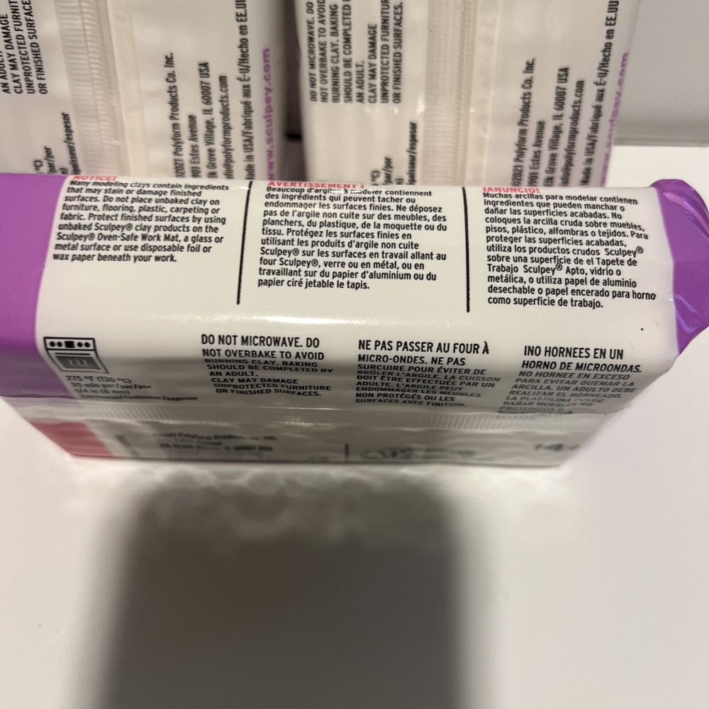 Sculpey Premo Polymer Clay 1lb-White - 3 Pack