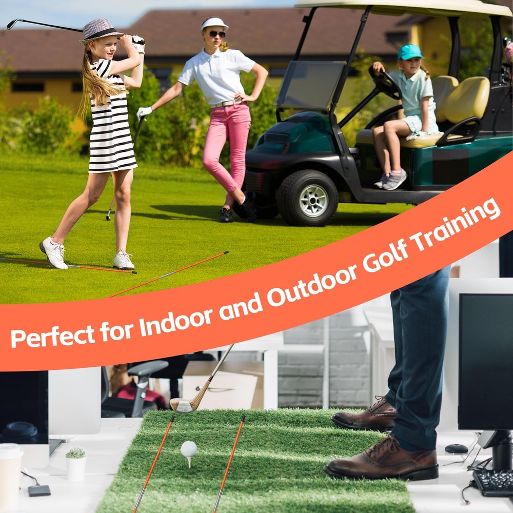Golf Alignment Sticks Collapsible, 3 Pack Alignment Sticks for Golf Training,...