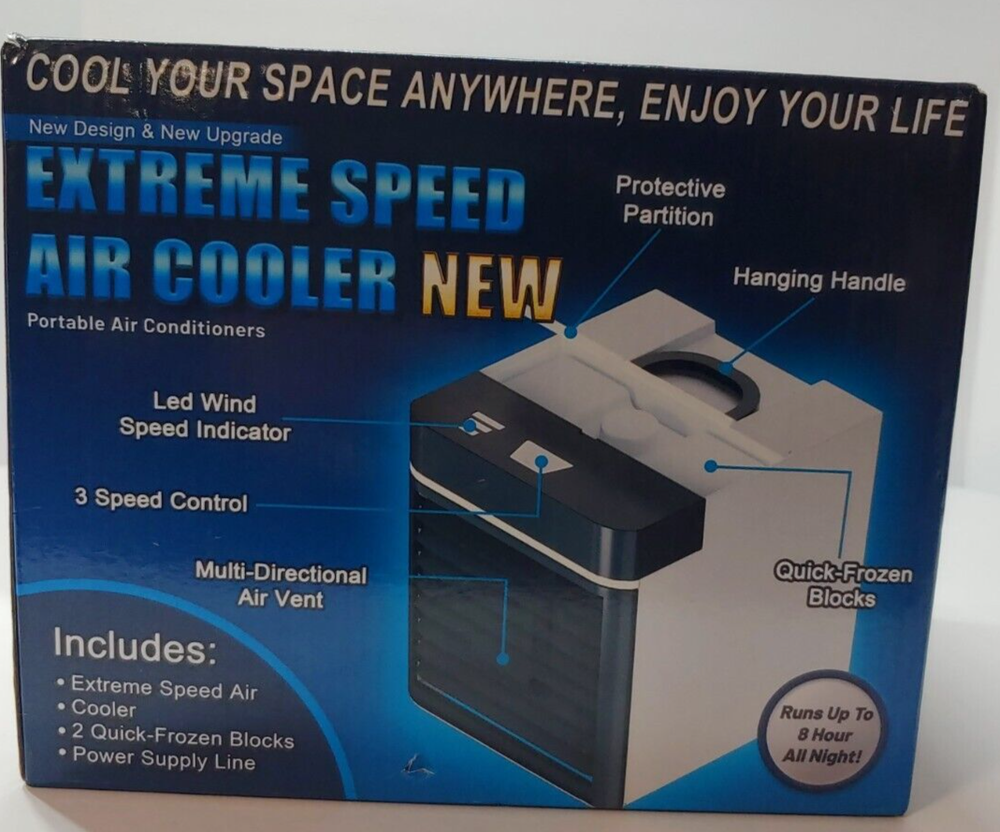 EXTREME SPEED AIR COOLER 2X COOLING POWER PORTABLE AIR CONDITIONER