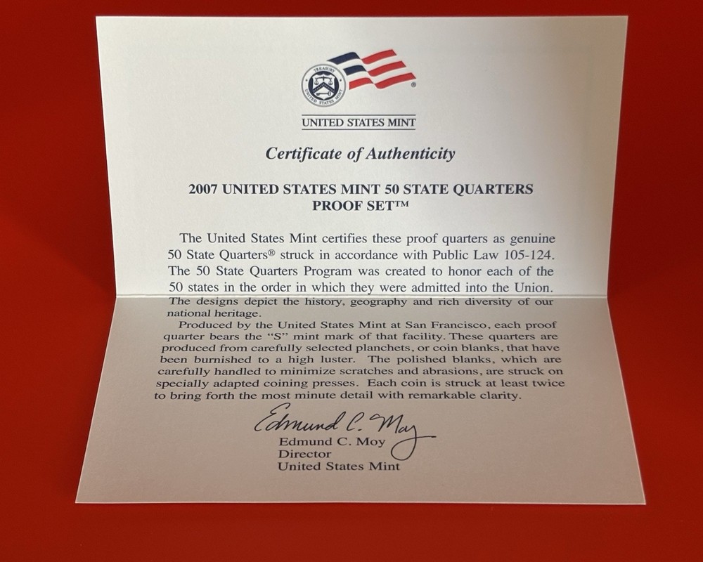 2007 U.S. Mint 50 State Quarters Proof Set