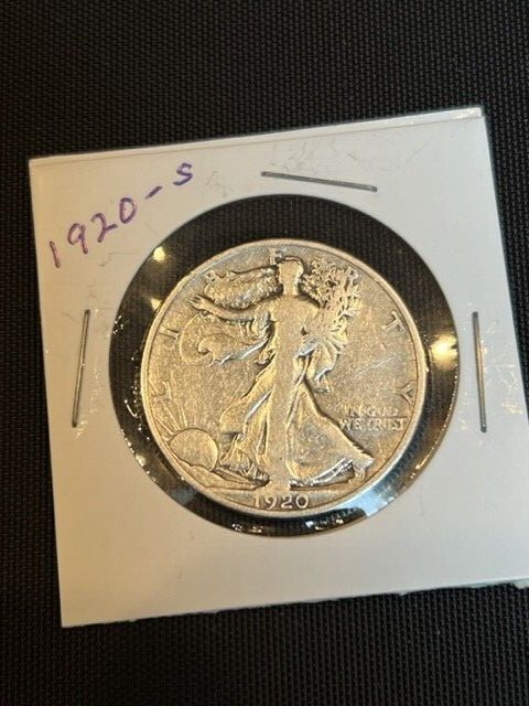 1920 S Walking  Liberty Half Dollar