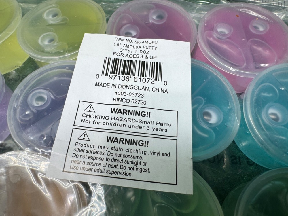 2 - Amoeba Putty Slime 1.5'' One Dozen