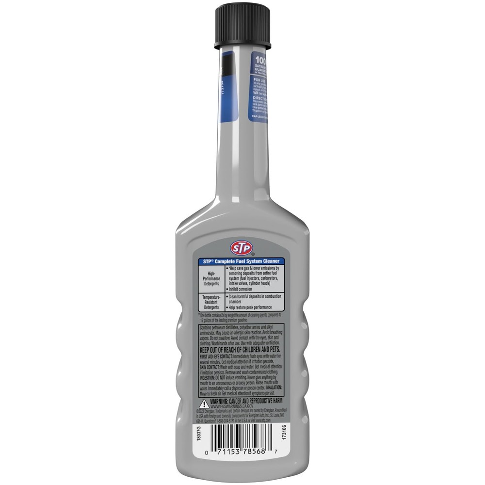 STP Complete Fuel System Cleaner, 1 Count (Pack of 1), Multicoloured