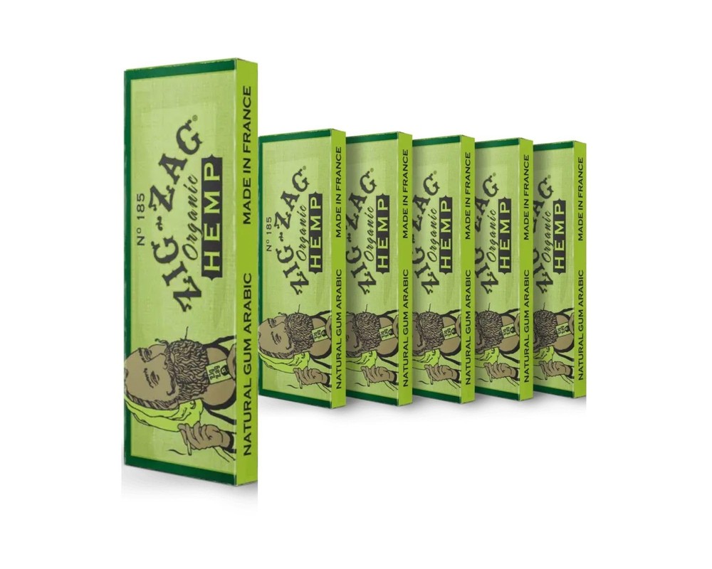 ZIG-ZAG Hemp Rolling Papers 1¼ Size (6 Bookets) - 50 Sheets Each