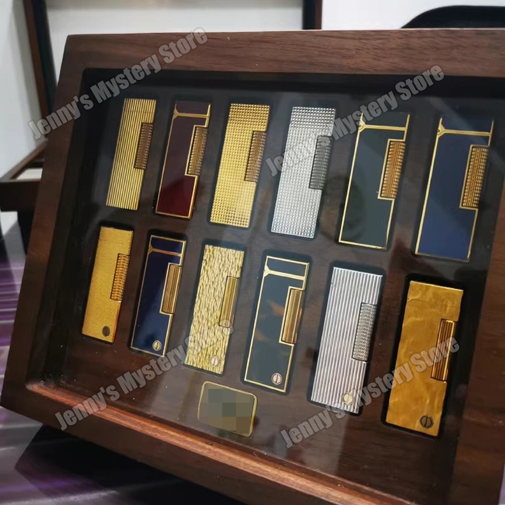 12Slot Black Walnut Lighter Collection Display Case for Dunhill Rollagas Lighter