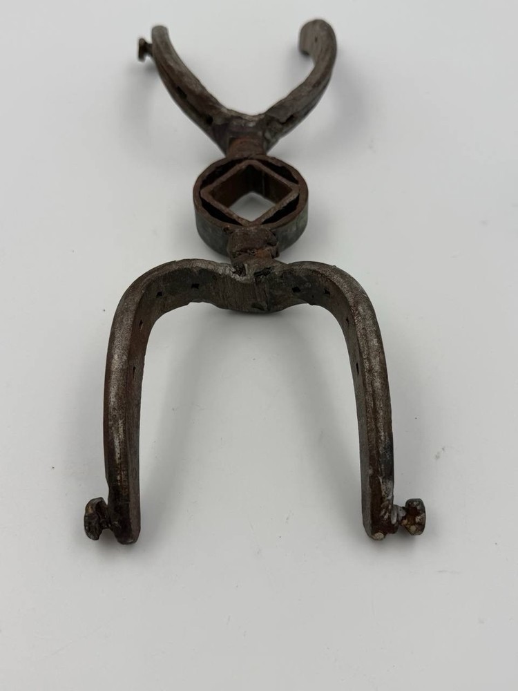 🔥 Vintage Hand Forged Blacksmith Tongs Iron Tool Rustic Primitive