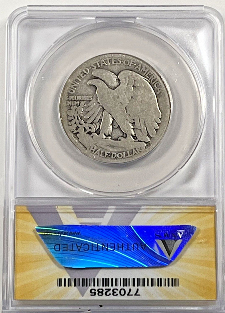 1921-S Walking Liberty Half Dollar : ANACS G4