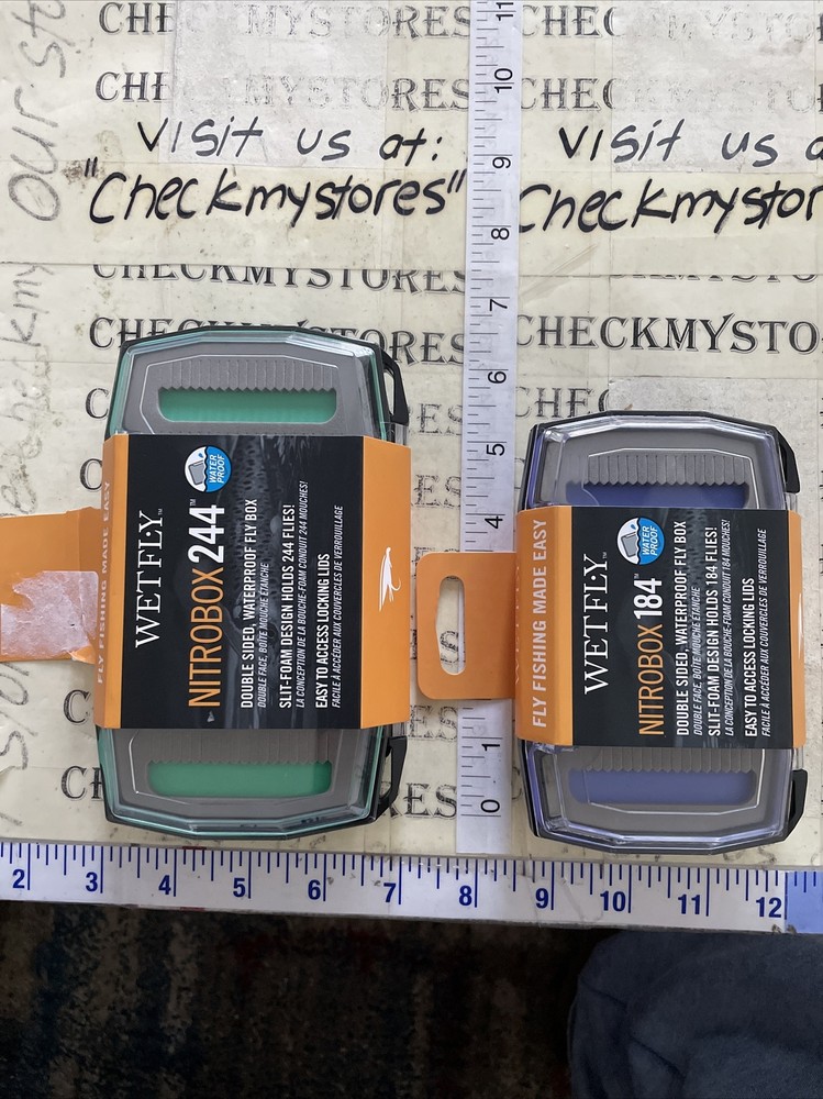 Wetfly Nitrobox 244&184 Double Sided Fly Fishing Fly Boxes Waterproof & Compact
