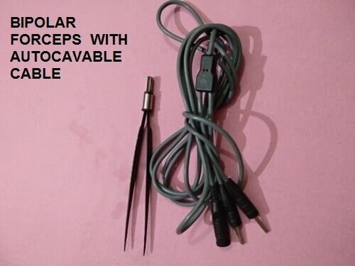 Electrosu.rgical Mini Cautery Bipolar Forceps with Silicon Cable Laparoscopy $#&