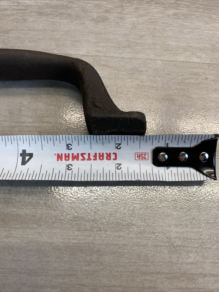 VTG “Saino” Industrial Victorian EMBOSSED UNKNOWN HANDLE CAST IRON DRAWER PULL