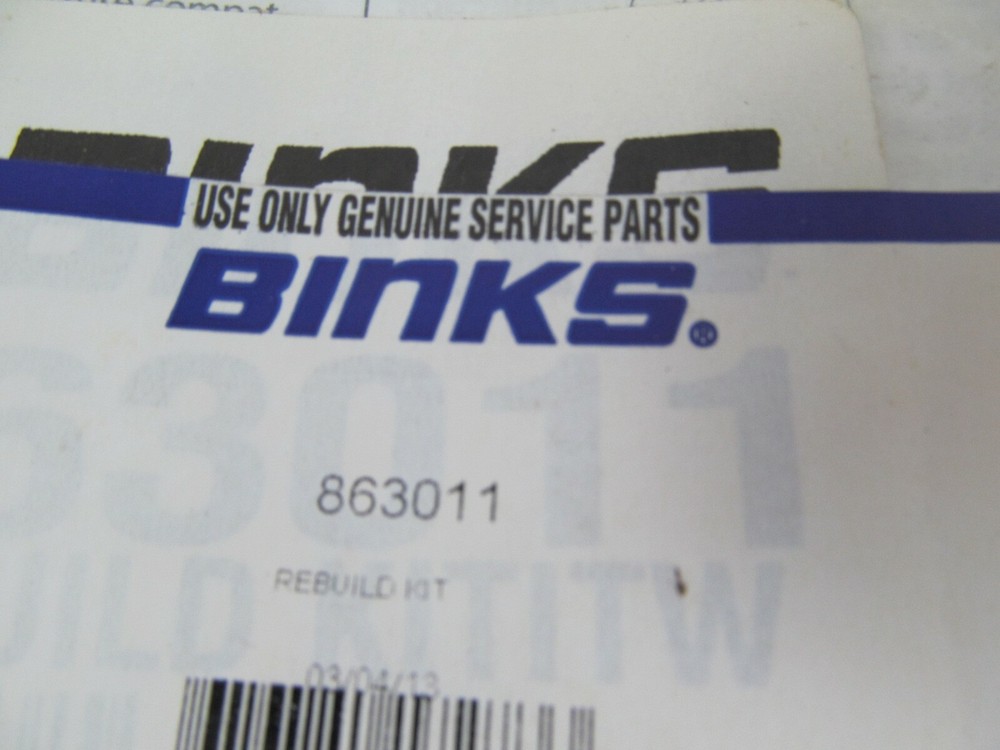 Binks 863001 Rebuild Kit for Model Series 84500X Regulator