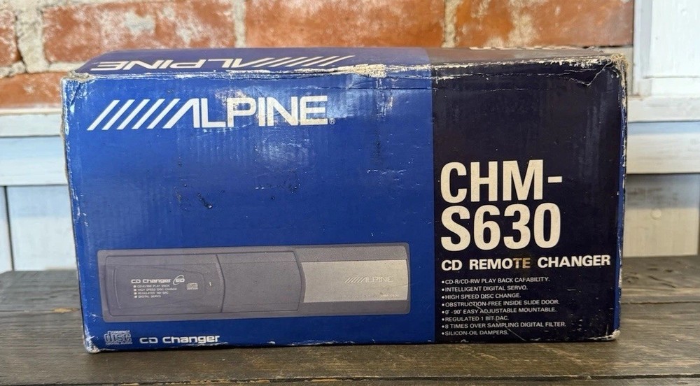 Alpine CHM-S630 6 CD DISC Changer W/ Instructions, Original Box, Wiring READ!￼